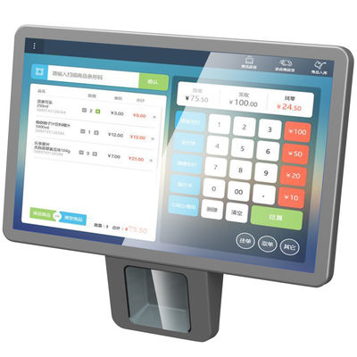 スーパーマーケットのチェックアウトのための内蔵レーザースキャナーを持つ容量感触型Android POS