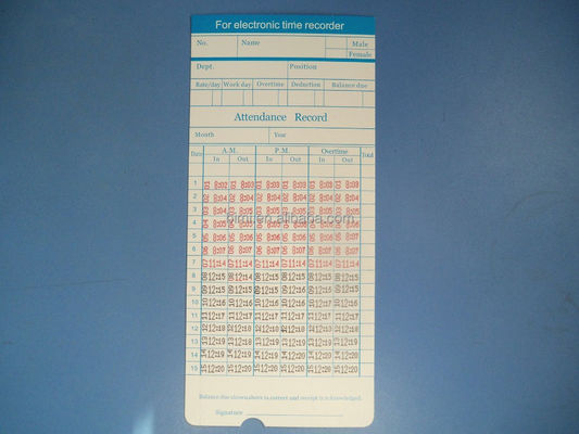 50pcs/パック 時間カード タイムレコーダー C050 月額支給カード 週休オプション項目 C050